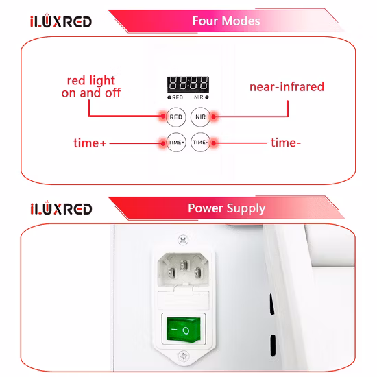Terapia de luz vermelha 300 W LED Light Therapy Facial Handheld Dispositivo de terapia de luz infravermelha próxima