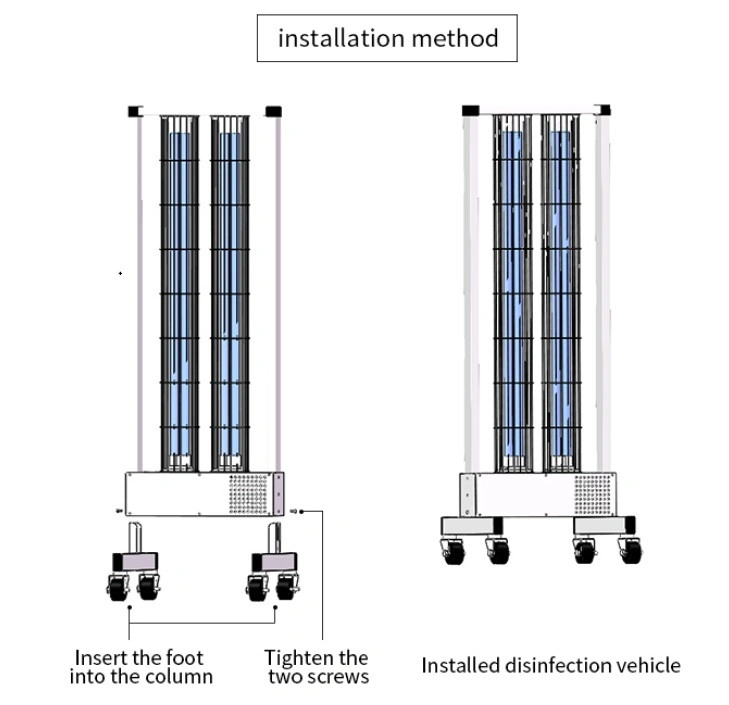 Air Purifiers Disinfection UVC Trolley UV Device for in Public